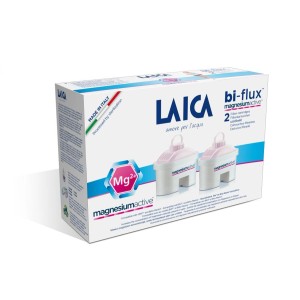 LAICA bi-flux MagnesiumActive szűrőbetétek, 2 db-os csomag vízszűrőkhöz.