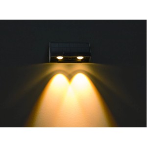 Napelemes LED falilámpa mozgásérzékelővel 2 x 0,5W 40 / 50lm