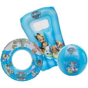 Happy People Paw Patrol strandkészlet: Vízilabda, úszógumi és matrac gyerekeknek.