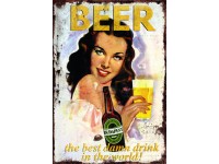 Retro-Gift kis táblakép Best Damn Drink in the World 17 cm x 12,5 cm Retro-Gift kis táblakép Best Damn Drink in the World 17 cm x 12,5 cm