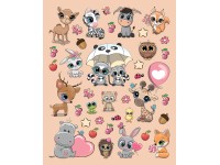 Öntapadós matrica állatos 15 cm x 20 cm