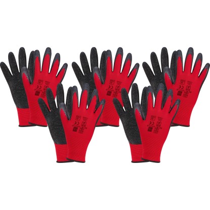 Munkakesztyű Latex piros 5 db. Méret: 8