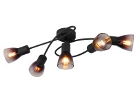 SATELLA mennyezeti lámpa Fekete 5xE14 25W