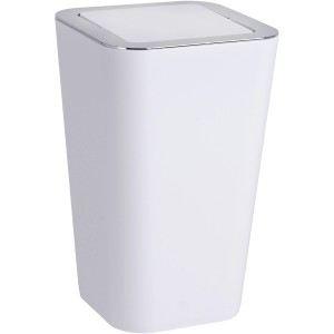 Wenko Candy White lengőfedeles szemetes, 6 l, lengőfedéllel és króm szegéllyel.