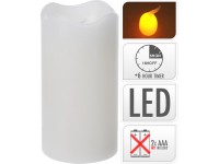 LED-es gyertya beépített időzítővel lobogó fehér 13 cm x 7 cm x 7 cm LED-es gyertya beépített időzítővel lobogó fehér 13 cm x 7 cm x 7 cm