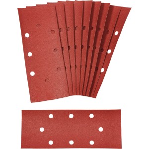 LUX csiszolópapír K80, 93x230mm, rezgőcsiszolóhoz, 10 db-os csomag, középen lyukasztott.