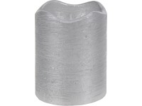 LED-es gyertya beépített időzítő lobogó fényű ezüst 2 féle 9 cm x 7 cm x 7 cm LED-es gyertya beépített időzítő lobogó fényű ezüst 2 féle 9 cm x 7 cm x 7 cm