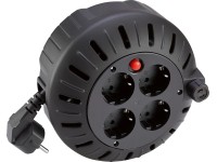 H05VV-F3G1 kábeldob 3 m beltér IP20 Fekete H05VV-F3G1 kábeldob 3 m beltér IP20 Fekete