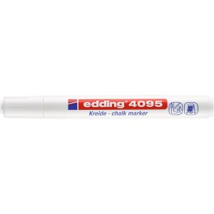 Edding 4095 kréta marker, fehér, kreatív tervezéshez sima felületeken.