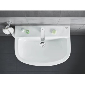 Grohe Bau Ceramic mosdókagyló, 60 cm, fehér, felülnézet. Modern kézmosó fürdőszobába és vendég WC-be.