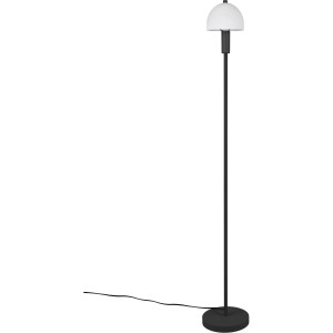 Fekete Reality Glenn állólámpa, 120 cm magas, fehér lámpabúrával. Design állólámpa.
