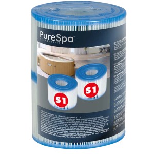Intex S1 szűrőbetét PureSpa pezsgőfürdőkhöz, alkalmas a tiszta vízhez.
