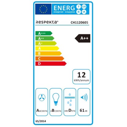 Respekta Lora ferde páraelszívó 60 cm Fekete EEK: A++