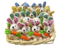 Plüssnyulak 4 féle színben 9 cm