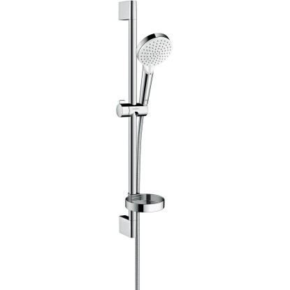 Hansgrohe zuhanyfejkészlet Crometta Vario 65 cm-es zuhanyrúddal fehér-krómszínű