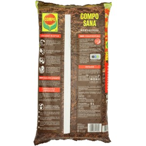Compo Sana Bonsai föld, 5 literes kiszerelés. Speciális föld szobai és kerti bonsaiokhoz.