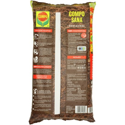 Compo Sana Bonsai föld, 5 literes kiszerelés. Speciális föld szobai és kerti bonsaiokhoz.