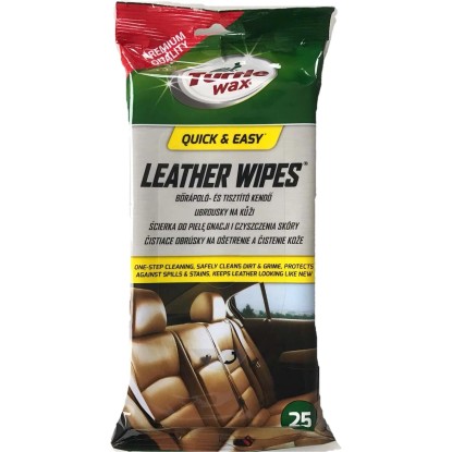 Turtle Wax bőrápoló-tisztító kendő 25 db / tasak