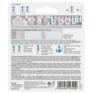 Tesa ragasztó szögek tapétához, eltávolítható, képekhez 2kg/4kg-ig, 2/6 darab, állítható.
