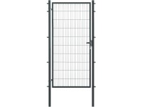 Floraworld egyszárny kapu kétrudas hálós kerítéspanel antracit 200 cm x 120 cm