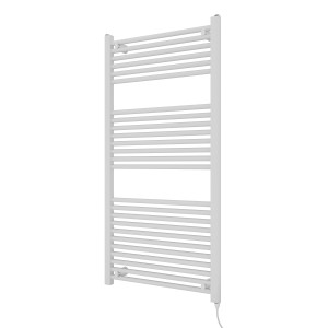 Fehér Azur elektromos törölközőszárító Kitty 120x60 cm, 600 W, 1. típus fürdőszobai radiátorokhoz.