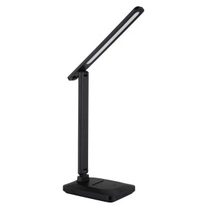 Fekete LED asztali lámpa az optimális megvilágításhoz munka közben.