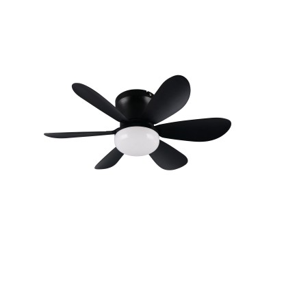 Reality Lund LED fekete mennyezeti lámpa beépített ventilátor távkapcsolóval