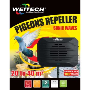 Weitech galambriasztó hanghullámokkal. Hatékony védelem a galambok ellen.