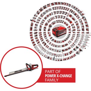 Einhell GE-CH 18/60 Li-Solo akkus sövényvágó, a Power X-Change család tagja.