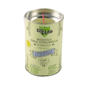 t.b.t. Citronella gyertya fém tartályban szúnyogriasztáshoz.