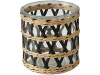Boltze Zima mécsestartó 12 cm x 12 cm fekete-natúr