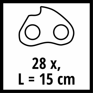Szimbolikus kép Einhell pótlánc 15 cm, 28 hajtószem akkumulátoros láncfűrészhez.
