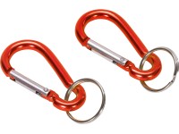 Karabinerhorog alumínium 50 mm piros 2 db