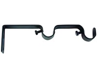 Gardinia Memphis kettős tartókonzol fekete 7 cm x 7 cm