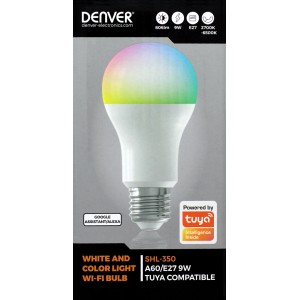 Okos Denver LED izzó színváltással, E27 foglalat, 9W. Az intelligens otthonért.