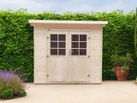 Weka kerti faház Taro A natúr 235 cm x 240 cm tömörfa padlózattal