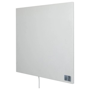 Fehér Infrae Design S 350 W fűtőpanel falra szereléshez. Elektromos fűtőtest túlmelegedés elleni védelemmel.