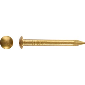 Sárgaréz bevonatú LUX kerek fejű szeg, 1,8x20mm, 100 darabos készlet könnyű rögzítésekhez.