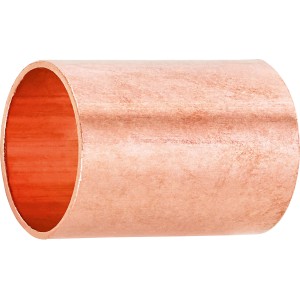 Réz forrasztóhüvely, Ø 18 mm, rézcsövek összekötéséhez.