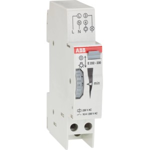 ABB lépcsőházi világítás időkapcsoló automatikus világításhoz, időbeállítás 1-7 perc.