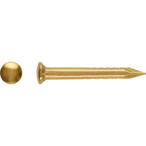 Sárgaréz bevonatú LUX kerekfejű szegek, 1,6 x 17 mm, 100 darabos készlet, könnyű rögzítésekhez.