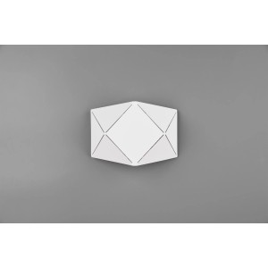 Fehér matt Trio LED Zandor fali lámpa geometrikus mintával.