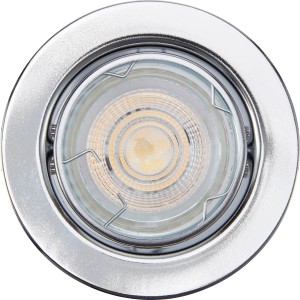 LED süllyesztett lámpa, 3 darabos készlet, króm színű. Fém ház meleg fehér fénnyel.