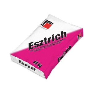 Zsák Baumit esztrich, 40 kg, cementesztrich kézi és gépi feldolgozáshoz.