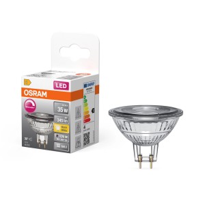 Osram LED GU5.3 Spot MR16, 3,4W, dimmelhető, meleg fehér, csomagolással.