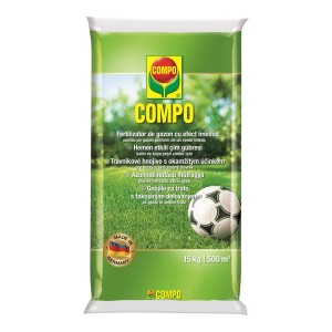 COMPO gyepműtrágya sűrű, zöld gyephez, 15 kg.