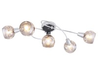 Rábalux Tamara mennyezeti spotlámpa 5-ös 65 cm króm - füstszínű üveg