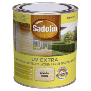 Sadolin falazúr doboz, színtelen, UV védelem kültéri használatra.