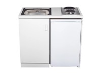 Minikonyha hűtővel elektromos főzőlappal egymedencés rozsdam. mosogatóval jobbos Minikonyha hűtővel elektromos főzőlappal egymedencés rozsdam. mosogatóval jobbos