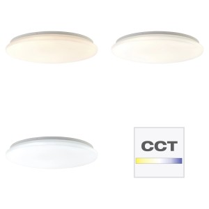 Brilliant LED mennyezeti lámpa Tribola, fehér, Ø 48,5 cm, CCT fényvezérléssel és különböző fényszínekkel.